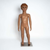 Манекен детский в полный рост с имитацией волос, цвет телесный, H900 мм - F90
