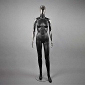 Манекен женский абстрактный в полный рост, H1730 мм - FAM-05/A-1(черн мат/хром)