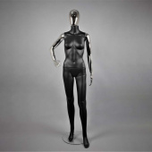 Манекен женский абстрактный в полный рост, H1730 мм - FAM-11/A-3(черн мат/хром)