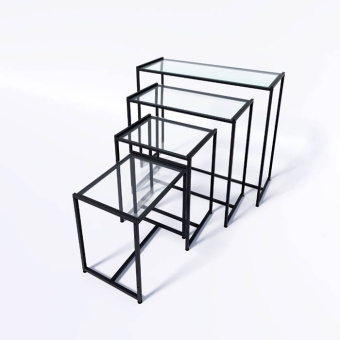 Стол демонстрационный TEVOLO, черный, H600 мм - СТС-1-60-60