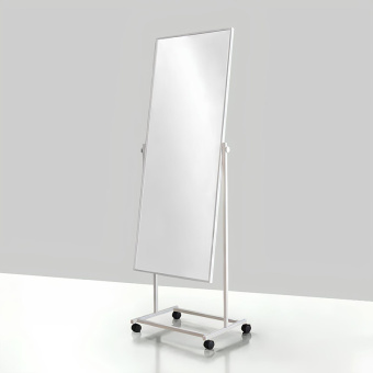 Зеркало напольное в полный рост для примерки, H1590 мм - T01(white)