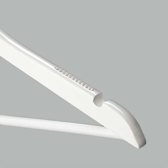 Плечики деревянные для одежды с перекладиной, L445 мм - C30N/1-T150W(бел/хром)