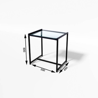 Стол демонстрационный TEVOLO, черный, H600 мм - СТС-1-60-60