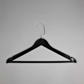Вешалка-плечики пластиковая для одежды, L435 мм - В-218/К3(черн/хром)