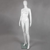 Манекен женский без лица, цвет белый глянец, H1750 мм - FA-5W