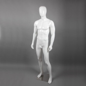Манекен мужской ростовой без лица, белый глянец, H1890 мм - B16C-1(бел)