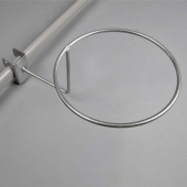 Крючок для головных уборов на овальную трубу, D150 мм - U220076N-Л(сер мет)