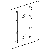 Slide 04 \ Настенная стеклянная панель, H1335 мм - SLD.104.MGL
