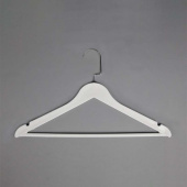 Вешалка-плечики пластиковая для одежды, L435 мм - В-218/К3(бел/хром)