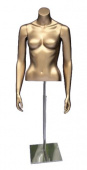 Торс женский, стилизованный, цвет золотой H605 мм - MK-CLBF-A gold