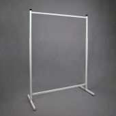 Стойка (вешало) напольная для одежды, одноярусная, H1240-1630 мм - СТ-107Н/900-Л(бел/бел)