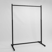 Вешало напольное регулируемое, для магазина, черное, H1200-1620 мм - М-ТВ-107(черн/черн)