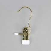 Крючок-прищепка для магазина, цвет золото, L120 мм - 8007(зол)
