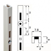 Channel N-6 \ Стойка перфорированная, H2400 мм - NEO.006.CH