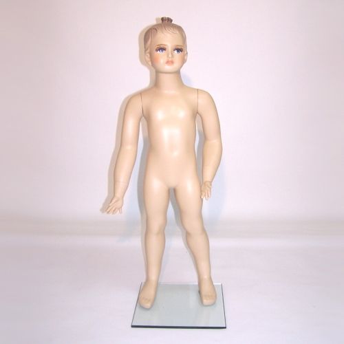 Манекен детский девочка, в полный рост, телесный, H910 мм - BB-1