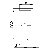 TS-421 \ Профиль окантовочный, L4900 мм - PHD.108.AL