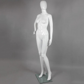 Манекен женский без лица, цвет белый глянец, H1750 мм - FA-1W