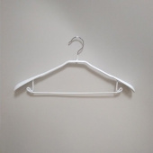 Вешалка-плечики для одежды, комбинированная, белая, L450 мм - WL142-1(white)