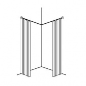 Hs 013 \ Примерочная кабина угловая без штор - NKR.011.CH