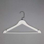Вешалка-плечики пластиковая для одежды, L435 мм - В-218/К4(бел/черн)