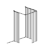 H 012.HL \ Примерочная кабина без штор - NKR.002HL.CH