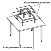 Стол квадратный, H1300 мм - LGK.009.002
