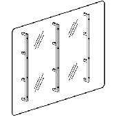 Slide 05 \ Настенная стеклянная панель, H1335 мм - SLD.105.MGL