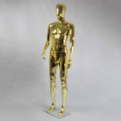 Манекен мужской без лица, цвет золотой глянец, H1850 мм - ME-3G