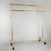 Вешало для одежды двухъярусное, передвижное, H1150-2000 мм - ST011R50R(gold)-К