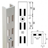 Channel N-142 \ Стойка перфорированная, H2400 мм - NEO.010.CH