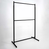 Вешало напольное двухъярусное для одежды, черное, H1965-2375 мм - М-ТВ-125(черн/черн)