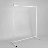 Вешало напольное регулируемое, для магазина, белое, H1200-1620 мм - М-ТВ-107(бел/бел)