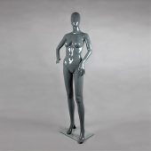 Манекен женский ростовой, серый глянцевый, H1730 мм - FAM-04/A-4(сер гл)