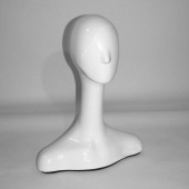Манекен голова женский для шапок - Г-403(бел)