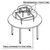 Стол круглый, H1300 мм - LGK.009.003