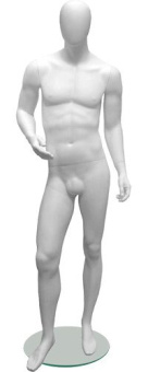 Glance Matte 16 \ Манекен мужской, H1860 мм - GLMT.016.WH