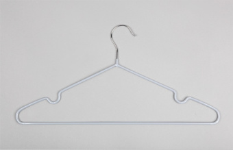 Плечики для одежды, обрезиненные - A04XL(серебро)