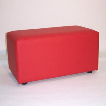 Банкетка (пуфик) в виде удлиненного куба, цвет красный, L700 мм - BN-001(красн)