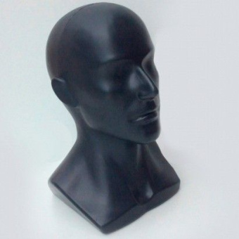 Голова мужская, цвет черный H340 мм - Г-202М(черн)
