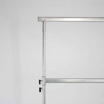 Вешало напольное двухъярусное передвижное, H1420-2250 мм - СТ-021-Л(сер)