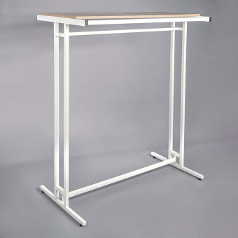 Стойка напольная для одежды, с полкой, H1350 мм - СТ-136П-Л(б/дуб)