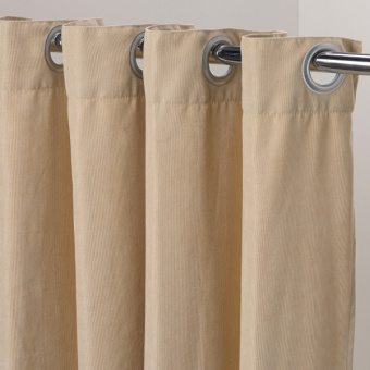Штора на люверсах, ткань канвас, цвет бежевый, H1950 мм - Н-1К-беж