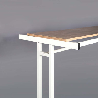 Стойка напольная для одежды, с полкой, H1350 мм - СТ-136П-Л(б/дуб)