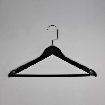 Вешалка-плечики пластиковая для одежды, L435 мм - В-218/К4(черн/черн)