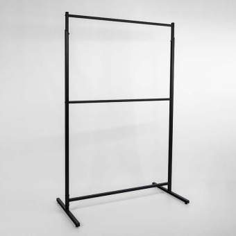 Вешало двухъярусное, регулируемое по высоте, черное, H1770-2270 мм - СТ-125Н-Л(черн)