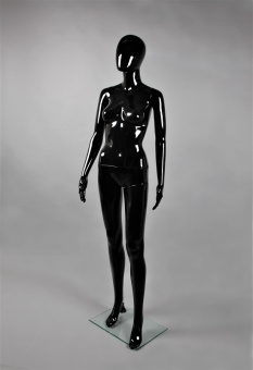 Манекен женский, ростовой, черный глянец, H1730 мм - FAM-05/A-1(черн гл)