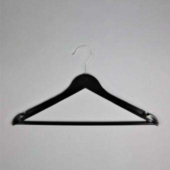Вешалка-плечики пластиковая для одежды, L435 мм - В-218(черн)