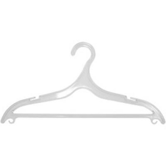 Вешалка-плечики пластиковая для одежды, L420 мм - В-108(бел)