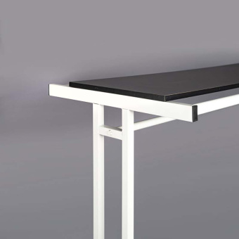 Стойка напольная для одежды, с полкой, H1350 мм - СТ-136П-Л(б/черн)