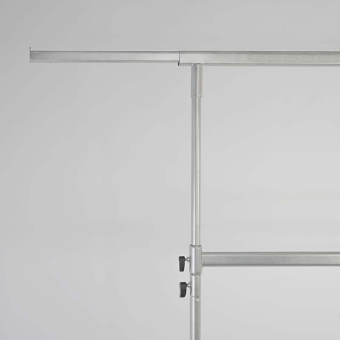 Вешало напольное двухъярусное передвижное, H1420-2250 мм - СТ-021-Л(сер)